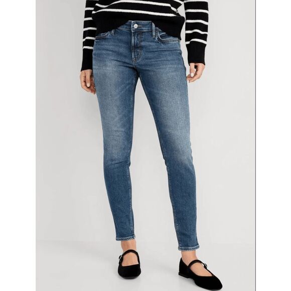 Old Navy Women's Mid-Rise Rockstar Super-Skinny Jeans Gazania Wash size 10 - Picture 2 of 10